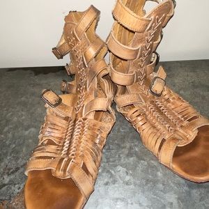 Lightly worn bed stu gladiator sandals